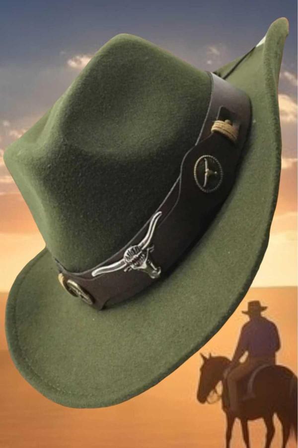 Unisex Kovboy Fötr Şapka Kovboy Şapkası Kovboy Şapka - Image 1