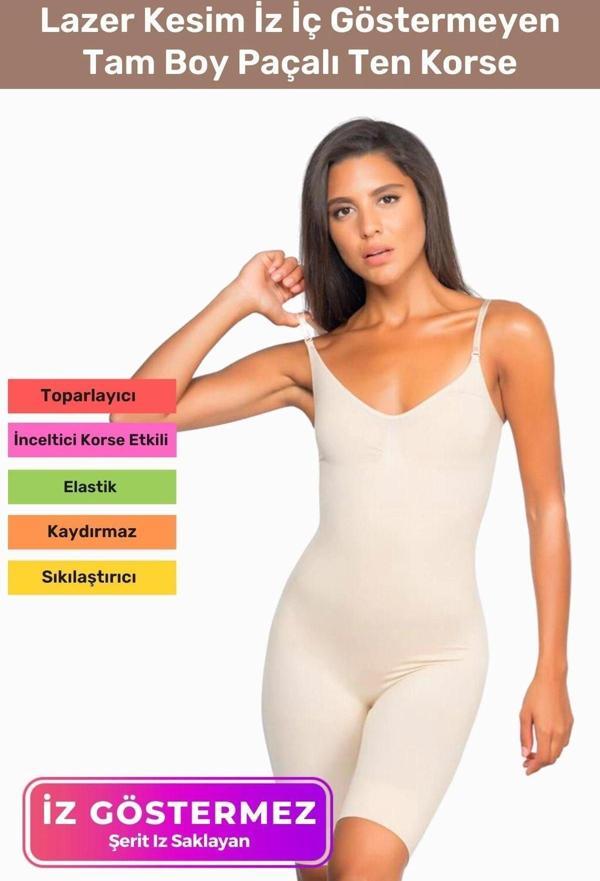 Özel Üretim Vücut Şekillendirici Toparlayıcı Sıkılaştırıcı Kadın Rahat Günlük Tam Boy Paçalı Korse - Image 1