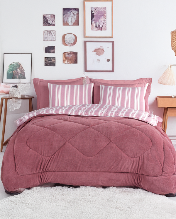 Wellsoft Yorgan Tek Kişilik Soft Line Bordo - Image 1