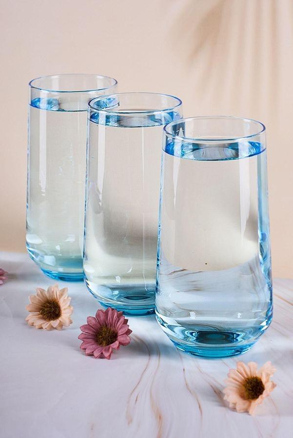 Paşabahçe 420015 allegra bardak su bardağı - 6 lı meşrubat bardağı turkuaz - Image 1