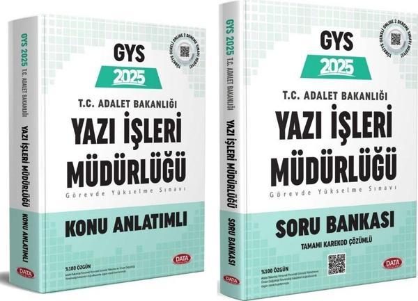 Data 2025 GYS Adalet Bakanlığı Yazı İşleri Müdürlüğü Konu + Soru 2 li Set Data Yayınları - Data Yayınları - Image 1