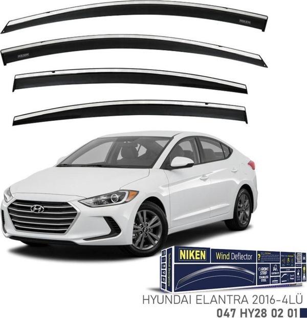 Niken Hyundai Uyumlu Elantra Kromlu Cam Rüzgarlığı 2016 - 2018 - Image 1
