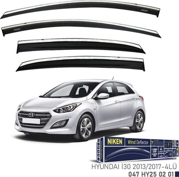 Niken Hyundai Uyumlu I30 Kromlu Cam Rüzgarlığı 2013 - 2017 - Image 1