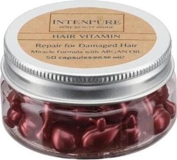 Intenpure Aloe Vera & E Vitamini Yıpranmış Saçlar İçin Onarıcı Saç Vitamini 50 Kapsül - Image 1