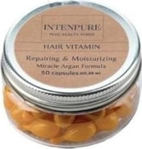 Intenpure Onarıcı ve Nemlendirici Saç Vitamini 50 Kapsül - Image 1