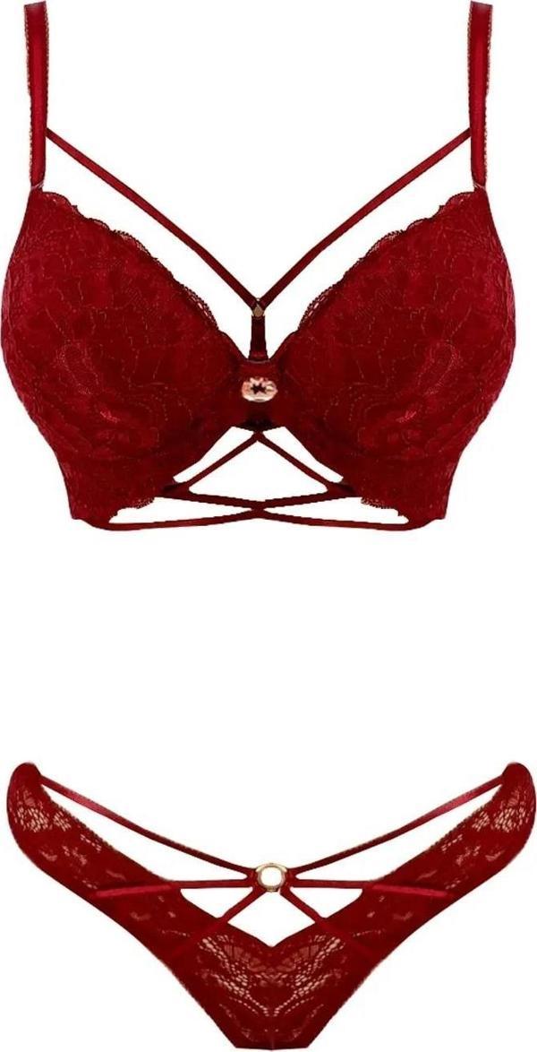 Le Jardin Kadın Silikonlu Biye Şeritli Dantelli Destekli Sütyen Takımı 5025 - 1 Adet - Image 1