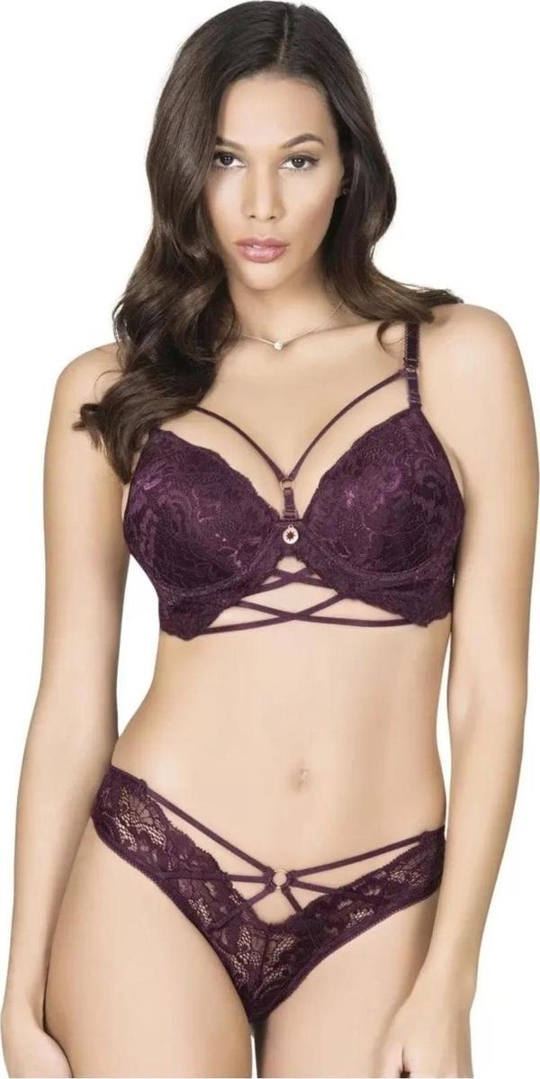 Le Jardin Kadın Silikonlu Biye Şeritli Dantelli Destekli Sütyen Takımı 5025 - 1 Adet - Image 1