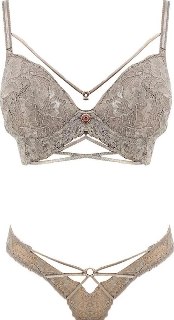 Le Jardin Kadın Silikonlu Biye Şeritli Dantelli Destekli Sütyen Takımı 5025 - 1 Adet - Image 1