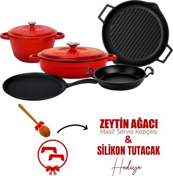 Döküm 5x Trendy Serisi 8 Parça Tencere & Tava Seti - Image 1