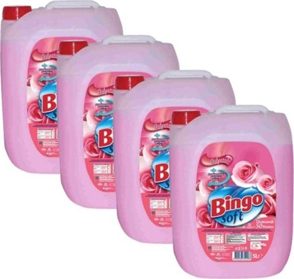 Bingo Soft Yumuşatıcı Gülpembel 5 L X 4 Adet - Image 1
