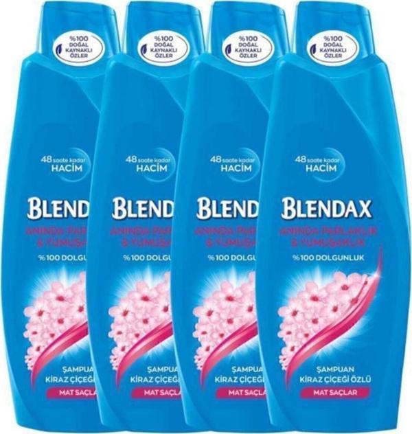 Blendax Anında Parlaklık Ve Yumuşaklık Kiraz Çiçeği Özlü Şampuan 500 Ml X 4 Adet - Image 1