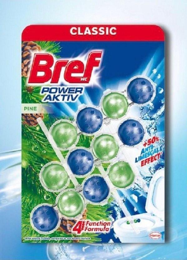 Bref Wc Power Aktif 3'Lü Blok Güçlü Formül Ferahlık Ve Kireç Önleyici Etki - Image 1