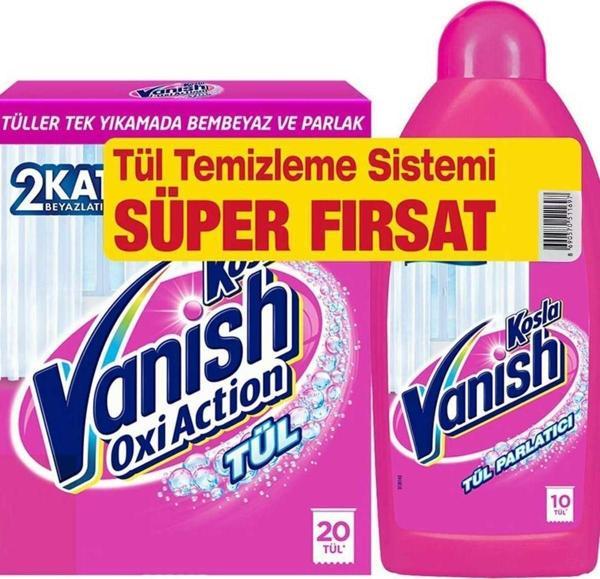 Vanish Marka: Kosla Tül Beyazlatıcı 450 G Gold + Tül Parlatıcı 450 Ml  - Image 1