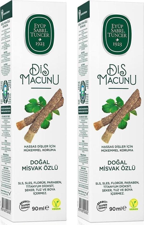 Eyüp Sabri Tuncer Doğal Misvak Özlü Florürsüz Diş Macunu 90 ml 2 ADET - Image 1