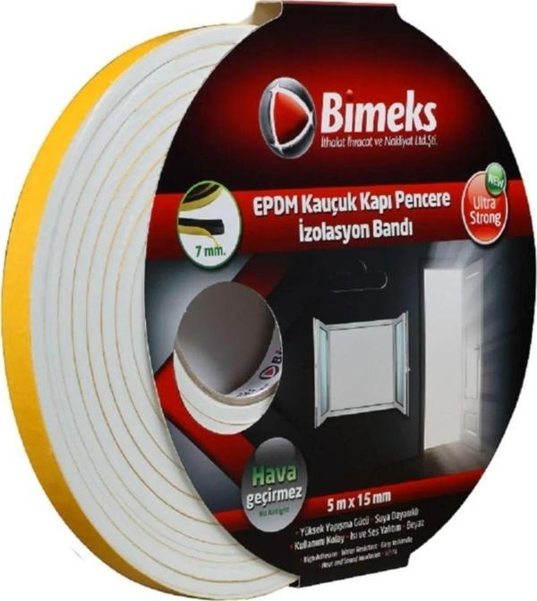 Bimeks Kapı Pencere Bandı EPDM Beyaz 15mmx5m - Image 1