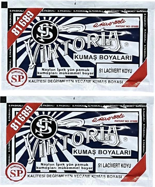 Koyu Lacivert Kumaş Boyası Viktoria 10gr 2Adet - Image 1