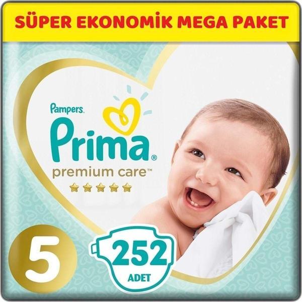 Prima Premium Care Bebek bezi Beden:5 (11-16Kg) Junior 252 Adet - Image 1