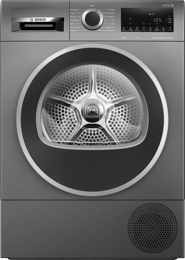 Bosch WQG2420RTR Siyah Inox Serie 6 9 Kg Kurutma Makinesi - Image 1