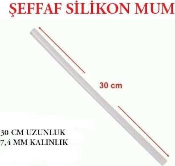 Mum Silikon İnce Ø7mmX30 cm Sıcak Mum Silikon Çubuk Uç 1 Kg (80 Adet) - Image 1