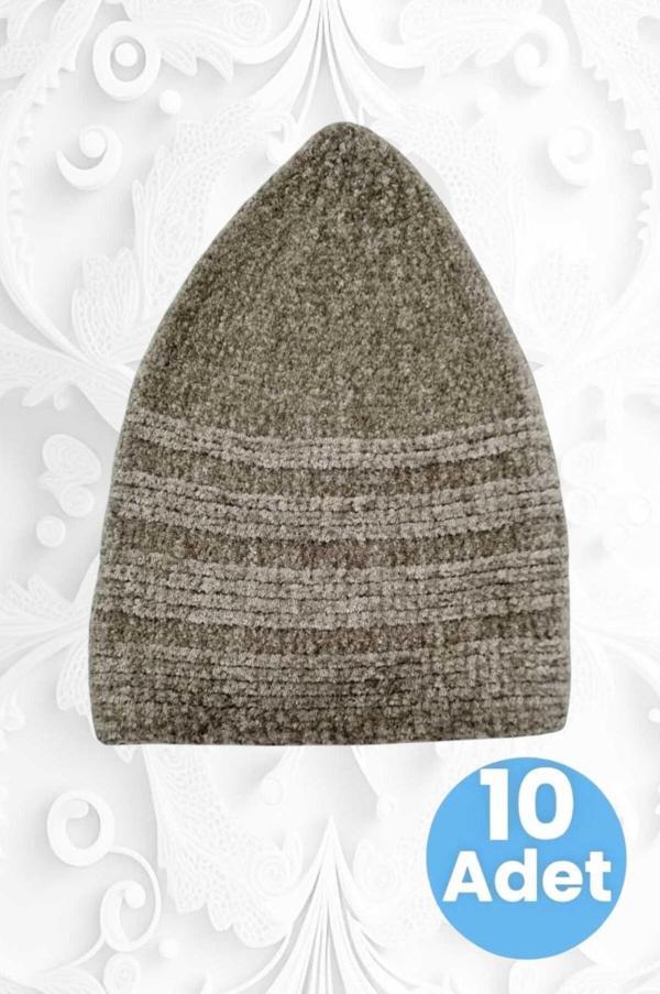 10'Lu Kadife Takke Kaliteli Namaz Takkesi - Image 1
