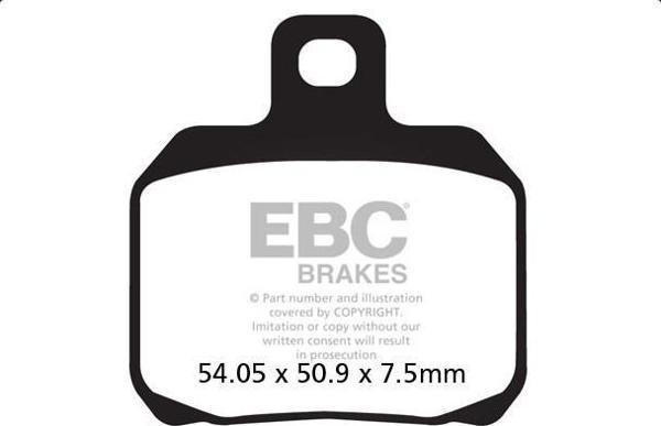 Ebc Fren Balatası Carbon Sfac266 2014-2015 Peugeot Speedfight 4 (125cc) Uyumlu Arka Fren Balatası - Image 1