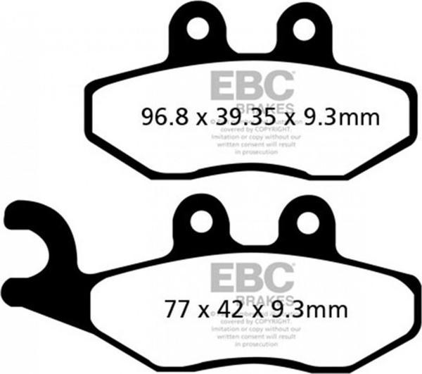 Ebc Fren Balatası Carbon Sfac353 2004-2006 Piaggio X8 200 Ön - Image 1