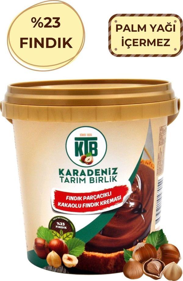 Fındık Parçacıklı Kakaolu Fındık Kreması (%23 Fındık) 800 G Sürülebilir Çikolata Palm Yağı İçermez - Image 1