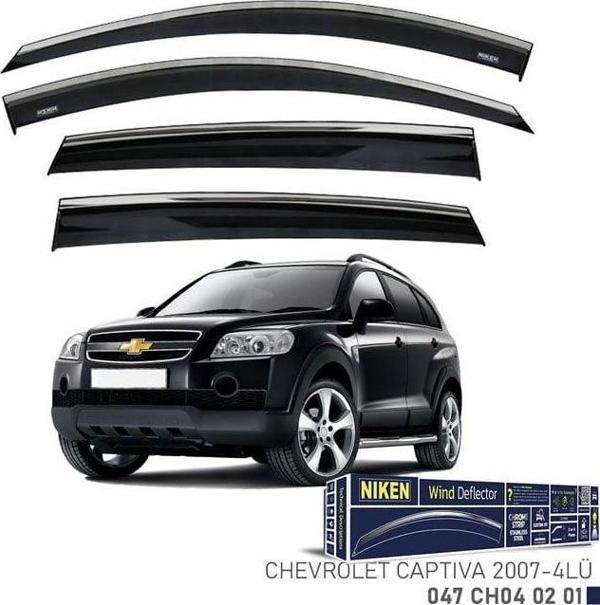 Niken Chevrolet Uyumlu Captiva -2007 Kromlu Cam Rüzgarlığı 4Lü Parça - Image 1