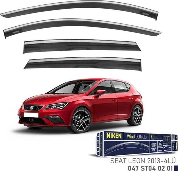 Niken Seat Uyumlu Leon -2013 Kromlu Cam Rüzgarlığı 4Lü Parça - Image 1