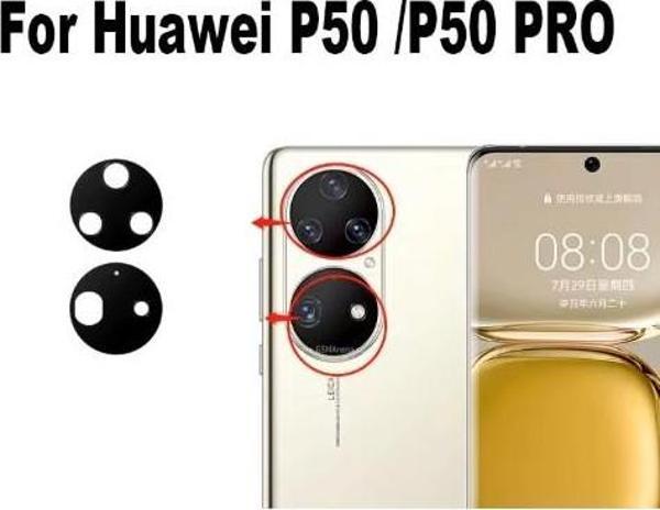 Huawei P50 PRO için 1 adet yeni arka kamera cam arka Lens Len yapıştırıcı Sticker ile - Image 1