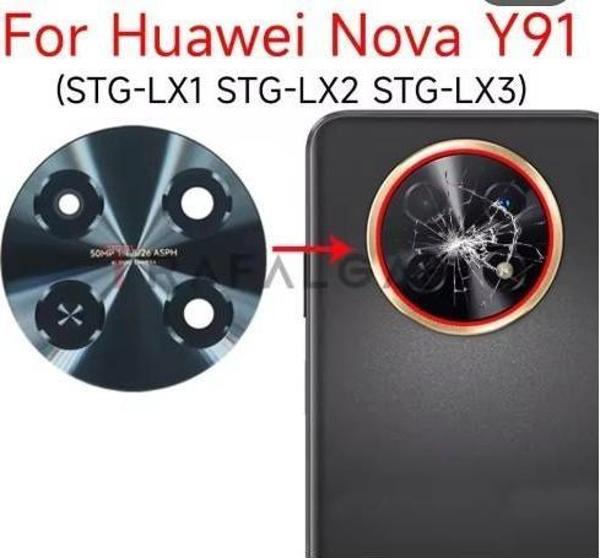 Huawei Nova Y91 arka kamera cam Lens Full  yapıştırıcı Sticker ile  STG-LX1 STG-LX2 için yedek - Image 1