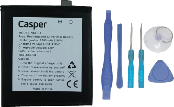 Casper Via E1 Uyumlu Batarya Pil Sıfır Orijinal + TAMİR SETİ - Image 1
