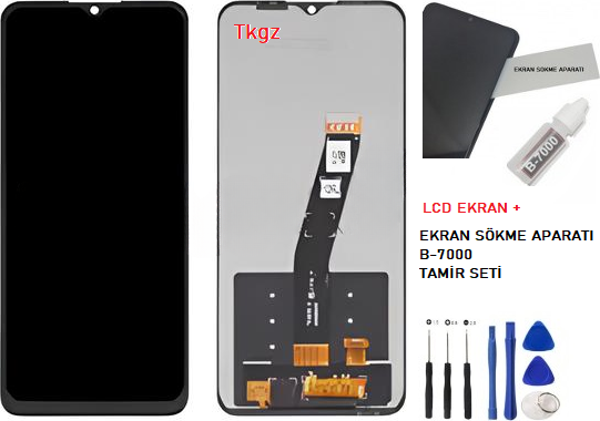Tkgz - TCL 20E Uyumlu Lcd Ekran Dokunmatik Orijinal + B-7000 + TAMİR SETİ - Image 1