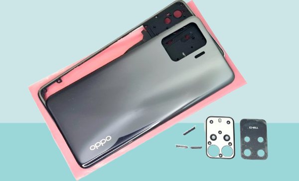 Oppo Reno 5 Lite Uyumlu FULL KASA Arka Kapak Batarya Kapağı - SİYAH - Image 1