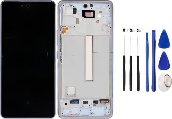 Samsung Galaxy A53 -5G Uyumlu Lcd Ekran Dokunmatik SERVİS Orijinali  ÇITALI MAVİ + TAMİR SETİ - Image 1