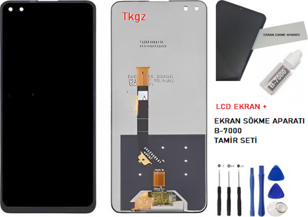 Tecno Camon 16 Premier Uyumlu Lcd Ekran Dokunmatik SERVİS Orijinali + B-7000 + TAMİR SETİ - Image 1