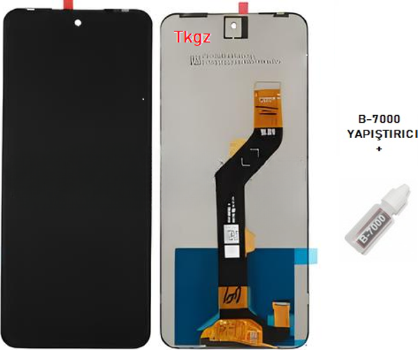 Tecno Spark GO 2023 Uyumlu Lcd Ekran Dokunmatik SERVİS Orijinali + B-7000 - Image 1