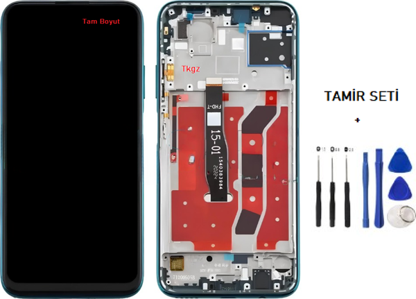 Huawei P40 Lite Uyumlu Lcd Ekran Dokunmatik SERVİS Orijinali ÇITALI YEŞİL + TAMİR SETİ - Image 1