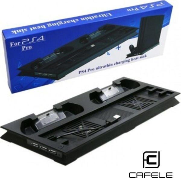 Cafele Ps4 Pro Uyumlu Dikey Şarj Stant Çift Fanlı Soğutma Şarj Istasyonu - Image 1