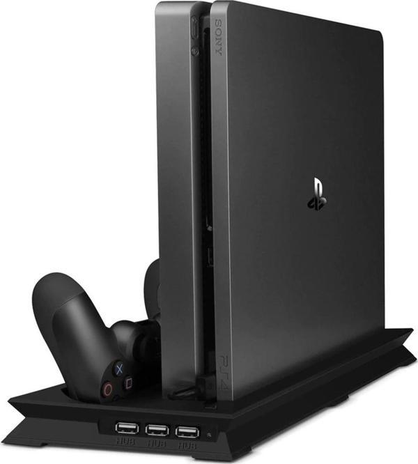 Cafele Ps4 Slim Multi Fonksiyonel Fanlı Ve Gamepad Şarjlı Stand - Image 1