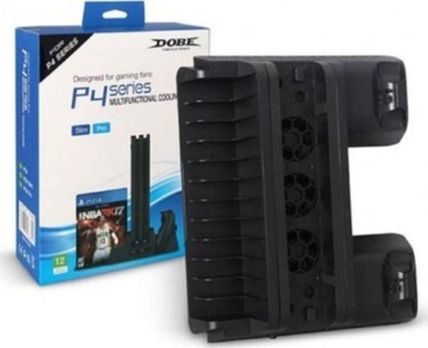 Dobe Playstation 4 Slim Ps4 Pro Uyumlu Fanlı Stand Ve Oyun Kolu Usb Şarjlı Ps4 Şarj Stand - Image 1