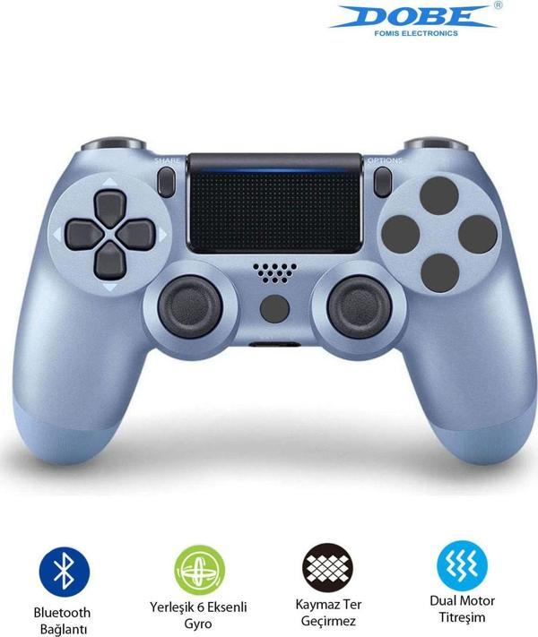 Dobe Ps4-Pc-Android Box-Android-Ios Telefon Tablet Uyumlu Titreşimli Bluetooth Oyun Kolu - Image 1