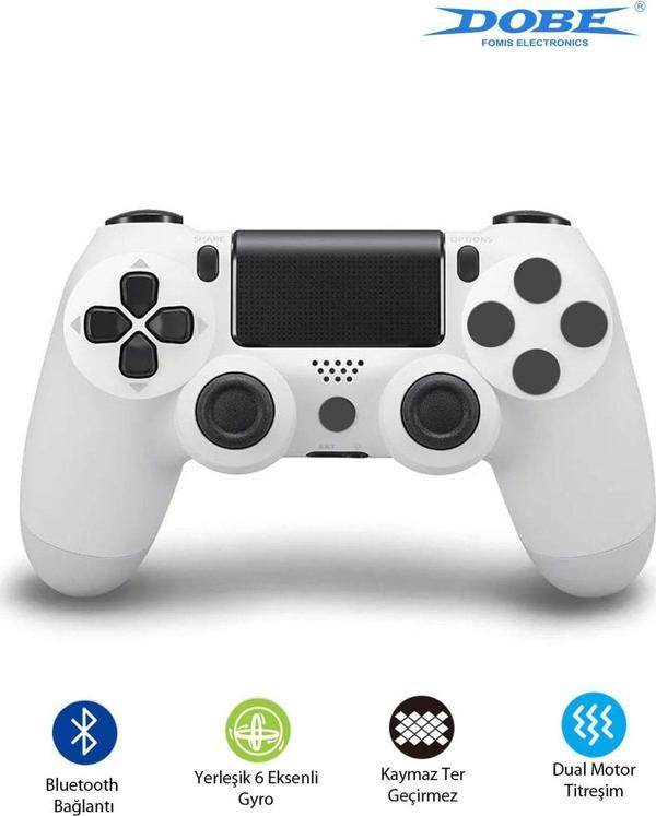 Dobe Ps4-Pc-Android Box-Android-Ios Telefon Tablet Uyumlu Titreşimli Bluetooth Oyun Kolu - Image 1