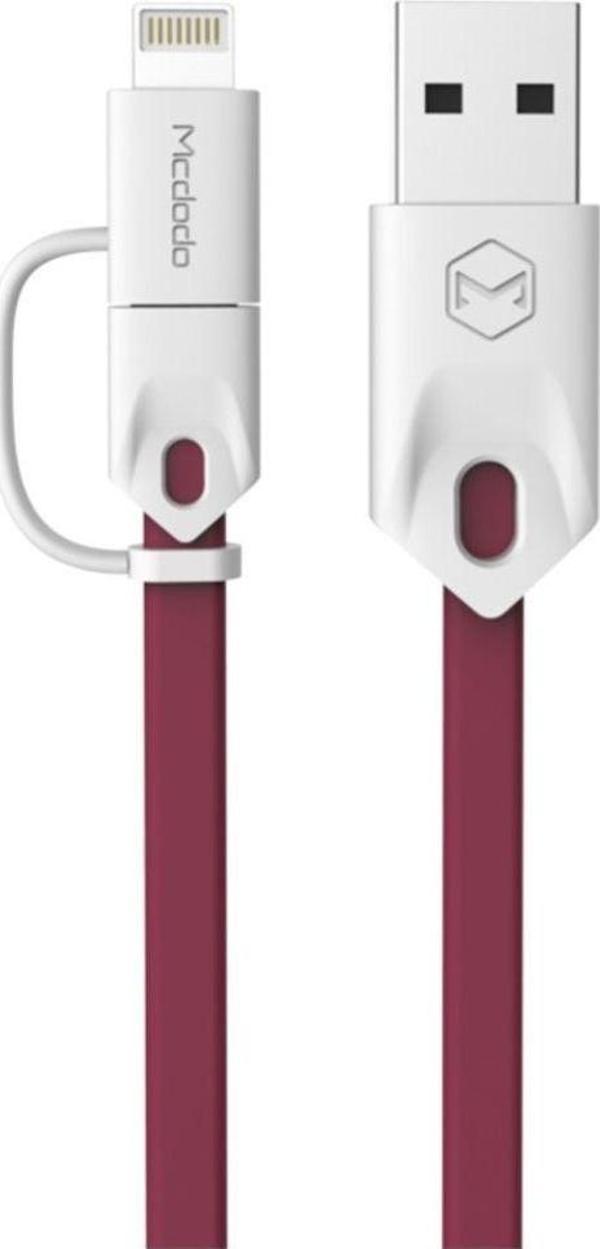 Mcdodo Apple Lightning Micro Usb Akıllı Şarj Data Kablosu - Image 1