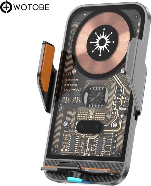 Wotobe C11 Kablosuz 360 Derece Ayarlanabilir Indüksiyonlu 15W Hızlı Şarj Araç Ve Tutucu - Image 1