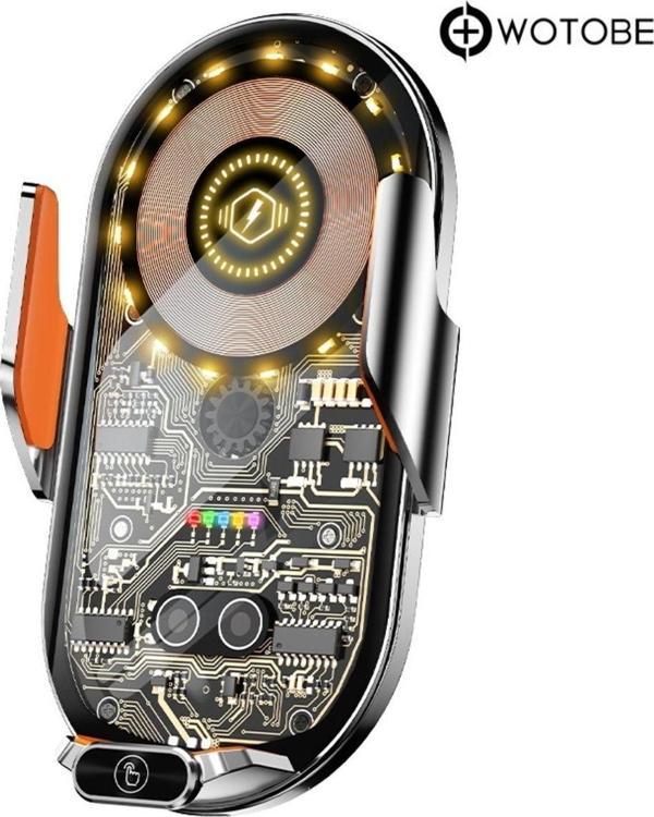Wotobe C13 Kablosuz 360 Derece Ayarlanabilir Indüksiyonlu 15W Hızlı Şarj Araç Ve Tutucu - Image 1
