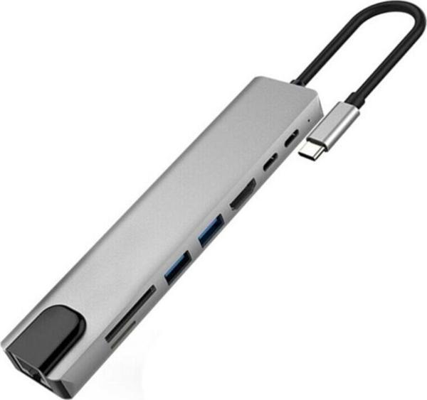 Cafele Type-C Macbook Matebook Rj45 Ethernet Usb 3.0 Kart Okuyucu Hdmi Çevirici - Image 1