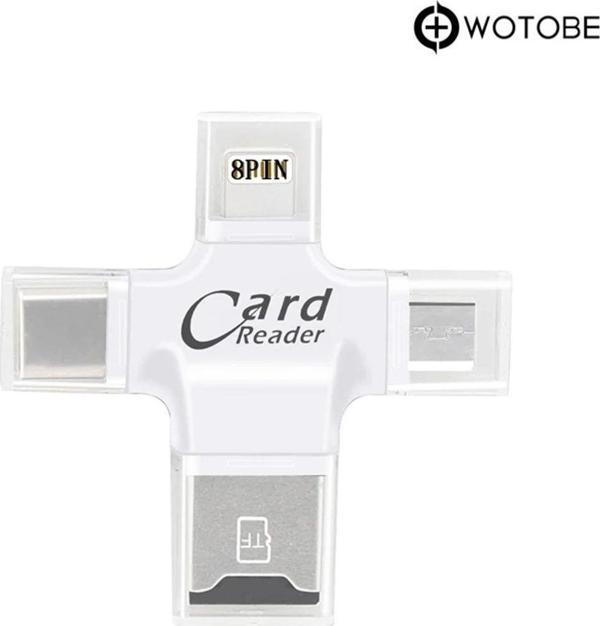 Wotobe 4'Ü 1 Arada Usb 3.0 Sd/Tf/Cf/Ms Uyumlu Bellek Kartı Adaptör Kart Okuyucu - Image 1