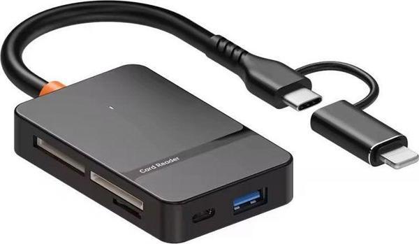 Wotobe Ads-315 5-Gbps Usb-C + Usb 8İn1 Port Ms Cf Tf/Sd Dhc Sdxc Kamera Kart Okuyucu - Image 1