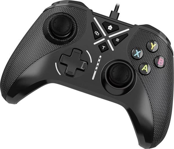 Wotobe Pc Kablolu Usb Gamepad Windows 10/11 Uyumlu 3,5 Mm Ses Jaklı Makro Ve Turbo Tuşlu Oyun Kolu - Image 1